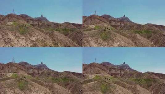 4k安达乌海成吉思汗雕像航拍高清在线视频素材下载