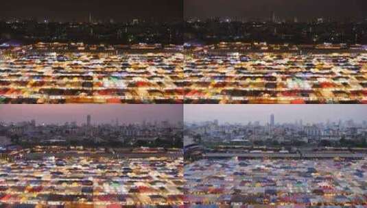 曼谷夜市，腐辉市场4. mp4高清在线视频素材下载