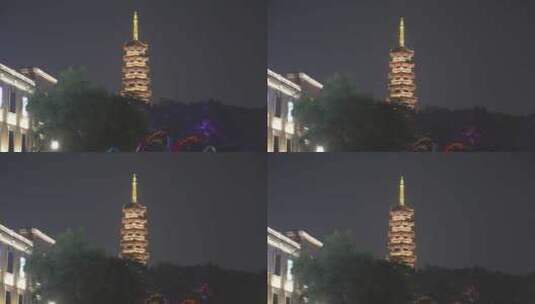 温州信河街夜景高清在线视频素材下载