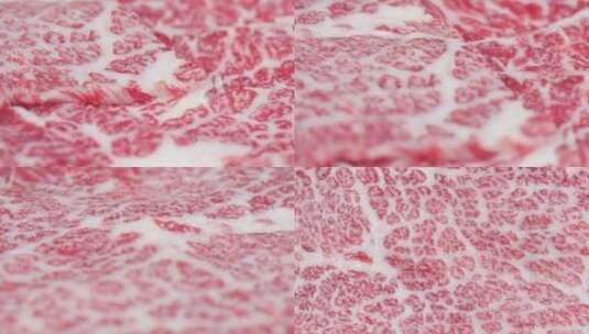 新鲜牛肉 牛肉纹路 牛肉花纹 切肉高清在线视频素材下载