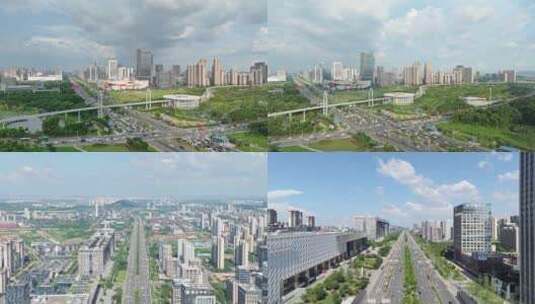 湖北武汉光谷高新大道综合镜头高清在线视频素材下载