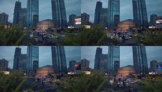 上海徐汇区夜景延时高清在线视频素材下载