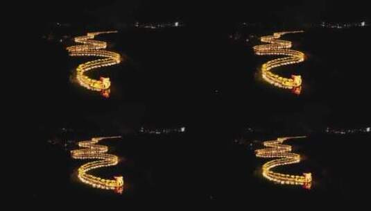 桂林遇龙河巨龙巡游高清在线视频素材下载