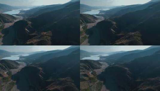 国土资源干枯河床泥石湖泊高清在线视频素材下载