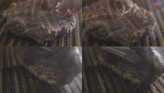 烹饪 牛排 烧烤 牛肉高清在线视频素材下载