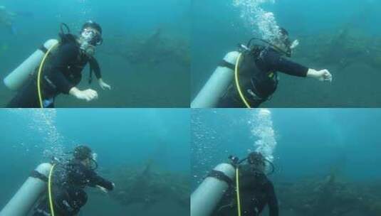 海底潜水高清在线视频素材下载