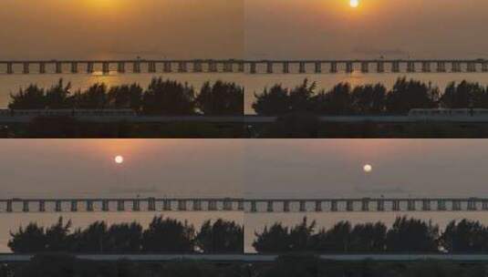 深圳西湾-深中通道-广深沿江高速日落延时高清在线视频素材下载