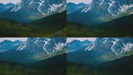 雪山山峰航拍高清在线视频素材下载
