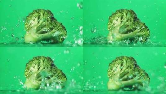 新鲜翠绿的西兰花高清在线视频素材下载