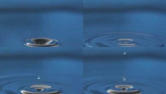 水滴滴入水中高清在线视频素材下载