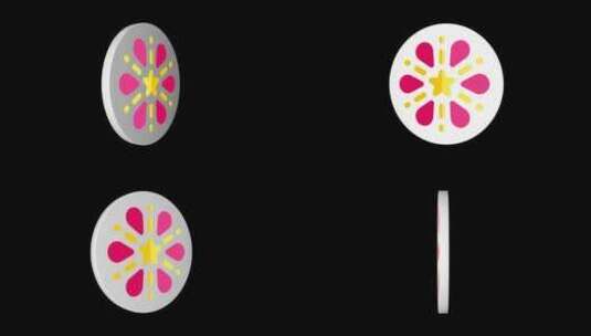 烟花颜色图标循环3d高清在线视频素材下载