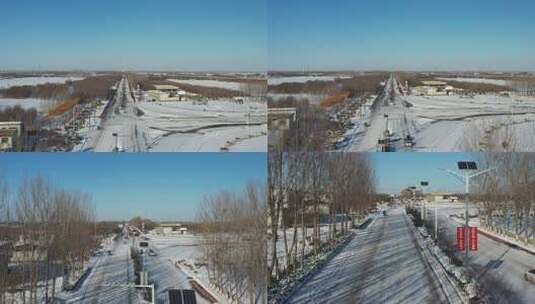 航拍雪景 唯美冬日空镜 立冬 冬至节气高清在线视频素材下载