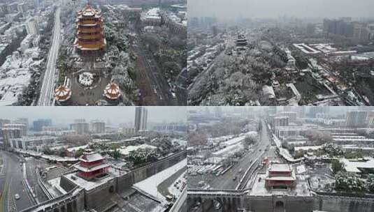 武汉雪景高清在线视频素材下载