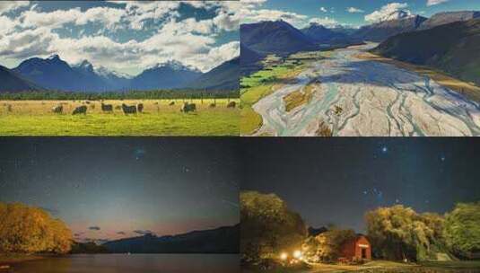 山川河流自然风光俯瞰高清在线视频素材下载