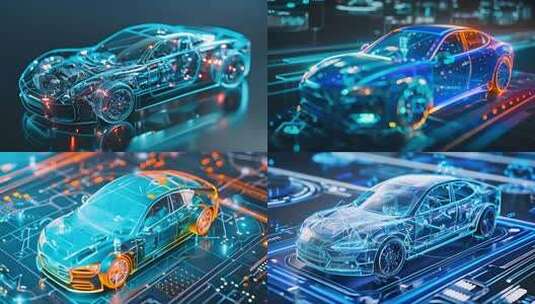 全息汽车 新能源车 新车发布 车企广告片高清在线视频素材下载