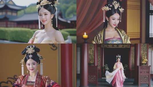 古代古装美女汉服高清在线视频素材下载