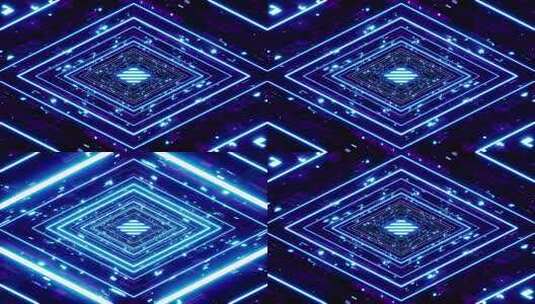 科技感霓虹光线隧道背景高清在线视频素材下载