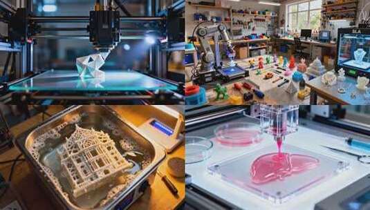 3D打印技术创新应用高清在线视频素材下载