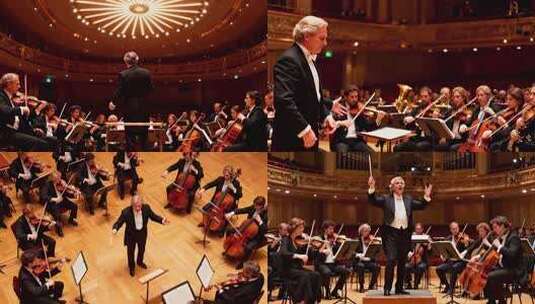 音乐团指挥家 演奏大厅 音乐会高清在线视频素材下载