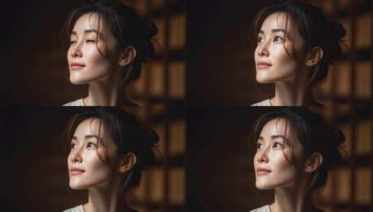 亚洲女性沉思眺望未来高清在线视频素材下载