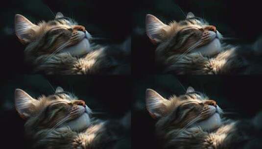 慵懒猫咪享受阳光沐浴的惬意时光高清在线视频素材下载