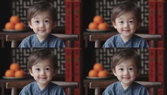 可爱宝宝的甜美笑容温暖治愈高清在线视频素材下载