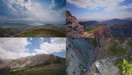 宁夏贺兰山风景航拍延时2高清在线视频素材下载