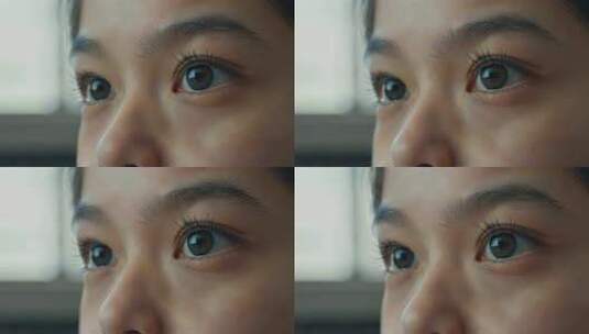 女性眼睛微距特写素材高清在线视频素材下载