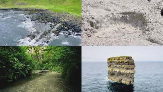 海上孤立岩石自然景观高清在线视频素材下载