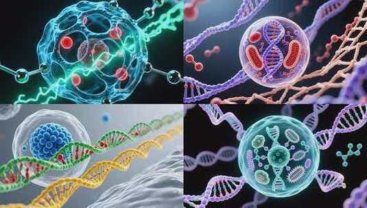 分子结构细胞生长合集4K高清在线视频素材下载