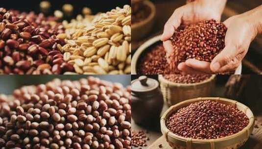 双手捧持红豆特写素材高清在线视频素材下载