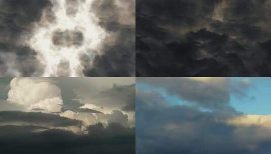 乌云雷电风暴闪电极端天气高清在线视频素材下载