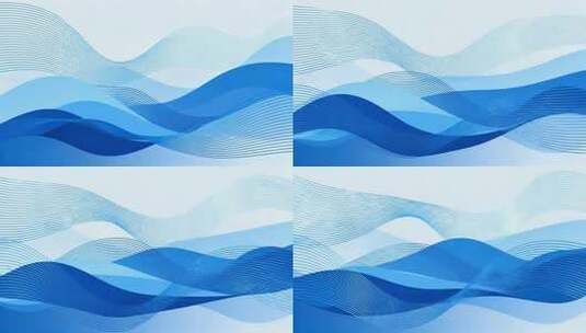 蓝色抽象线条简约科技感企业宣传片背景高清在线视频素材下载