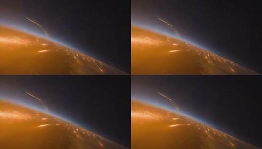 太空流星划过星球景象高清在线视频素材下载