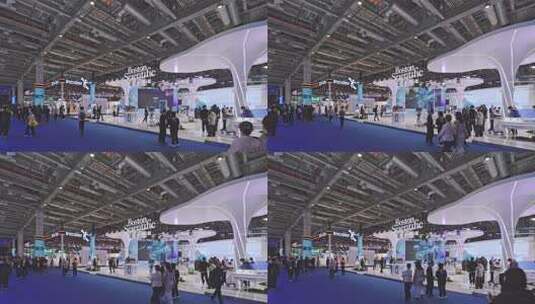 第八届进博会1.1医疗器械及医药保健展区高清在线视频素材下载