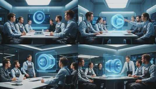 团队商务会议科技场景高清在线视频素材下载