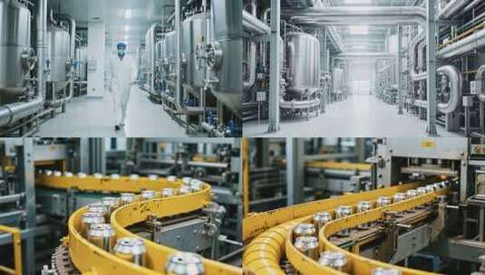 工业自动化生产流水线作业场景高清在线视频素材下载