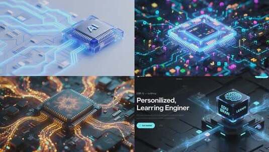 芯片 ai 计算机 算力 电路板 计算 科技4K高清在线视频素材下载