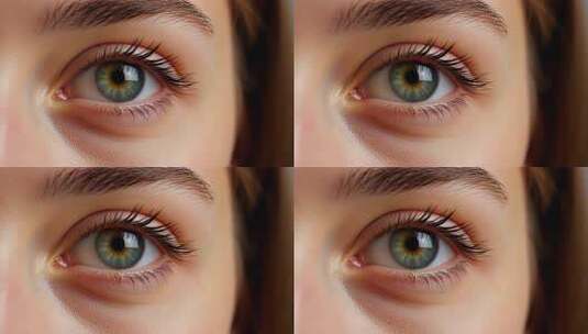 女性眼睛微距特写素材高清在线视频素材下载