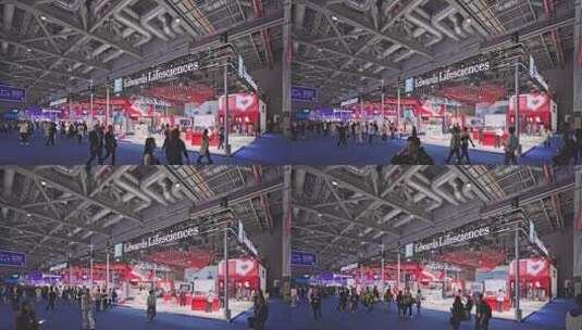 第八届进博会1.1医疗器械及医药保健展区高清在线视频素材下载