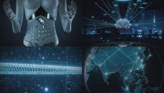 科技感人工智能大数据DNA光线视频素材高清在线视频素材下载