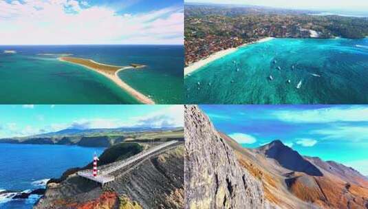 海岛海岸航拍高清在线视频素材下载