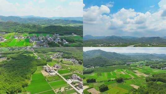 乡村田野自然风光航拍高清在线视频素材下载