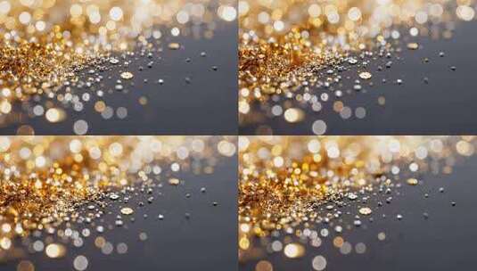金色闪光粒子背景素材高清在线视频素材下载