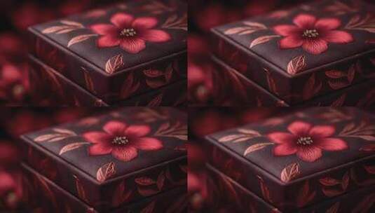 精致花纹礼品盒细节展示高清在线视频素材下载