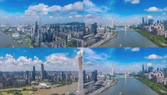 广州城市风光俯瞰全景高清在线视频素材下载