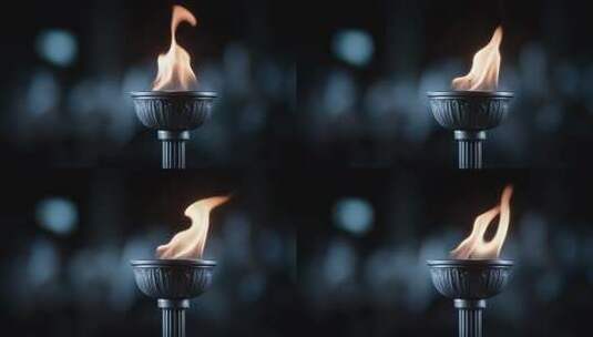 希望之火在黑暗中燃烧高清在线视频素材下载