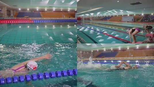 游泳比赛体育运动 合集高清在线视频素材下载