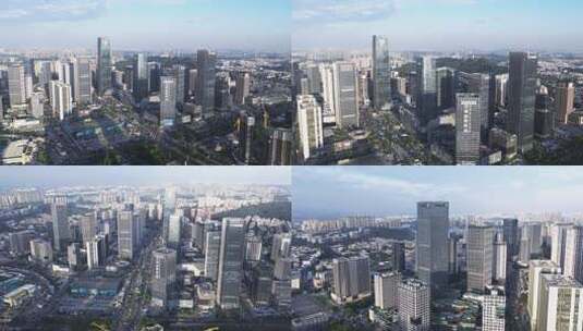 广州番禺CBD南村万博航拍高清在线视频素材下载