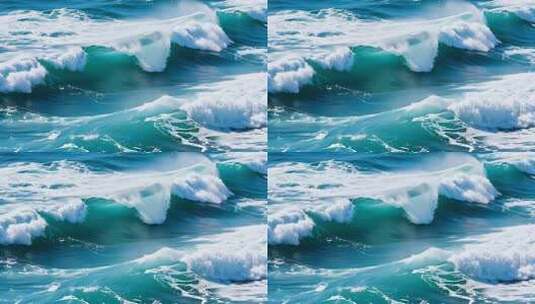 大海海浪翻滚景象高清在线视频素材下载
